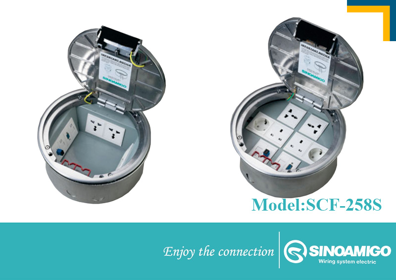 Ổ cắm âm sàn Sino amigo SCF-258 Series, 